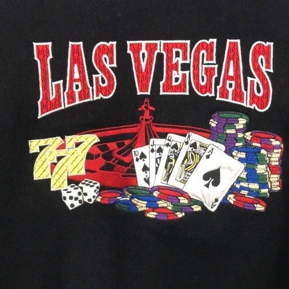 Jacket Factory Vintage “Las Vegas” Embroidered Leather Sleeve Letterman Jacket - Picture 5 of 12